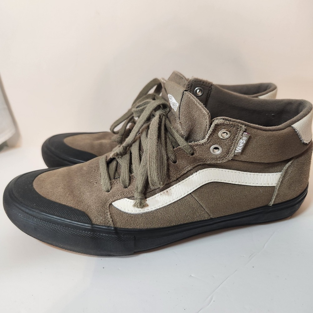Vans AV Rapidweld Pro Lite Skate Shoes Olive Green Mens 11 Mid Top Sneakers